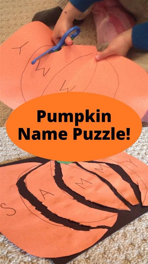 Preschool Pumpkin Name Puzzles - How Can This