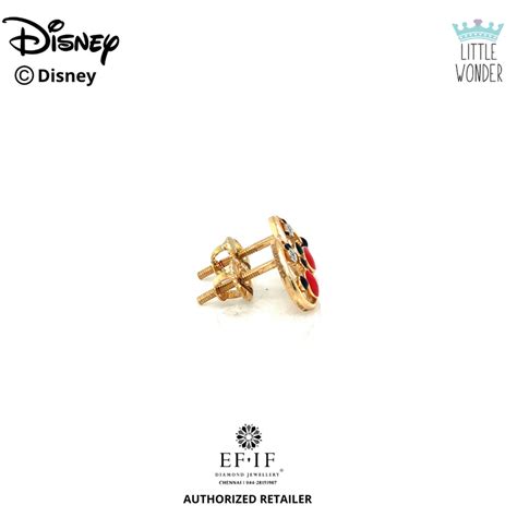 MICKEY MOUSE LEAF STUD - EFIF Diamonds – EF-IF Diamond Jewellery