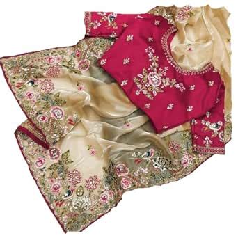 Buy MARUTI FASHION HOUSE Silk Saree For Womens And Girls Heavy Zimmy ...