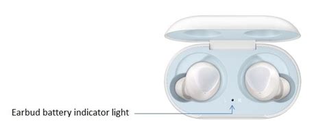 Galaxy Buds: Light status of Battery Indicator and Charging Case ...