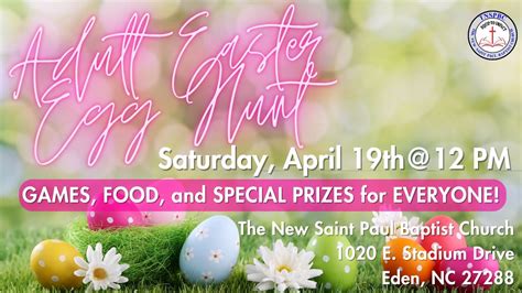 Adult Easter Egg Hunt, 1020 E Stadium Dr, Eden, NC, 19 April 2025 ...