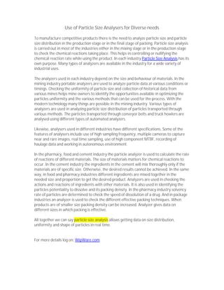 Image result for Particle Size Analysis Methods