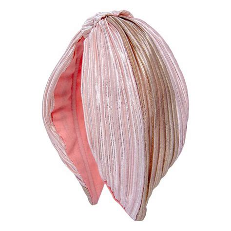 Pink & Gold Crinkled Fabric Headband – Hair Drama Company