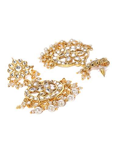 Buy Zaveri Pearls Kundan & Pearls Hair Jewellery for Women (Golden ...