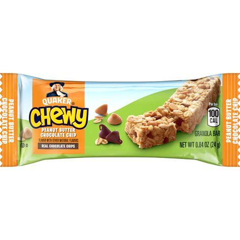 Quaker, Chewy, Peanut Butter Chocolate Chip Flavor, Granola Bar ...