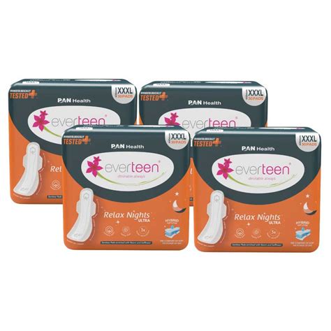 everteen XXXL Relax Nights Ultra Overnight Sanitary Pads - 30 Pads