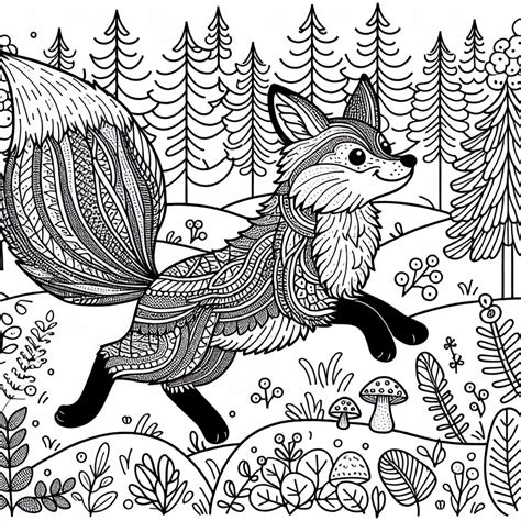 Fox Coloring Pages – Custom Paint By Numbers