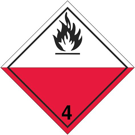 International Placard - Spontaneously Combustible, Adhesive Vinyl S ...
