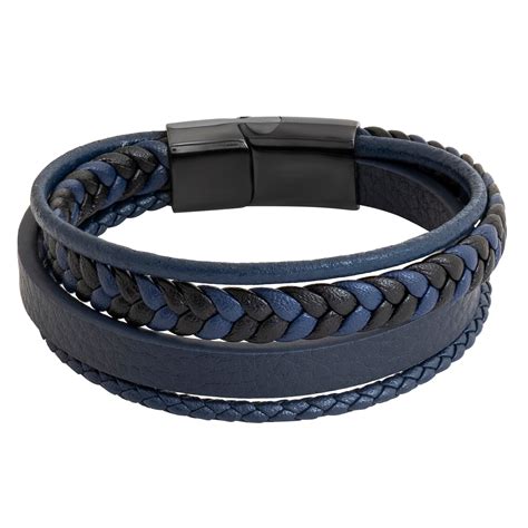 Men’s Braided Leather Bracelet Combo (Set of 3) SJLB_01 – Shining Jewel