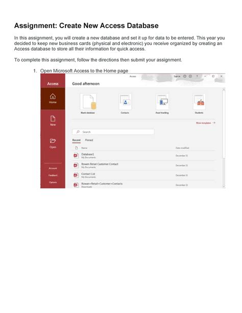 Creating an Access Database 的图像结果