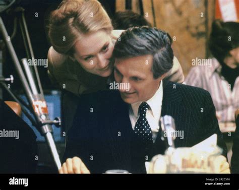Meryl Streep, Alan Alda, on-set of the Film, "The Seduction of Joe ...