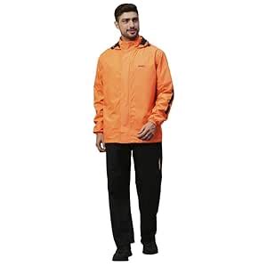 ZEEL Rain Coat for Men Waterproof for Bike Riders with Adjustable Hood ...