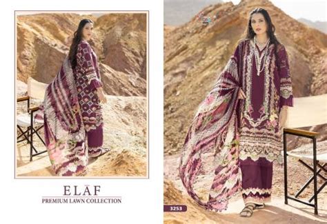 Shree Fab Elaf Premium Lawn Collection 3253 Colors