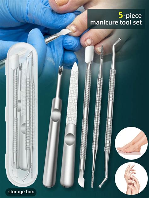 Set d'outils pour les ongles incarnés - Nettoyant d'ongles en acier ...