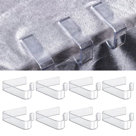 LUTER 8pcs Plastic Tablecloth Clips, Transparent Picnic Tablecloth ...
