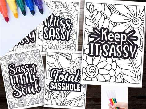 100 Sassy Quotes Coloring Pages Adult Coloring Pages , Funny Saying to ...