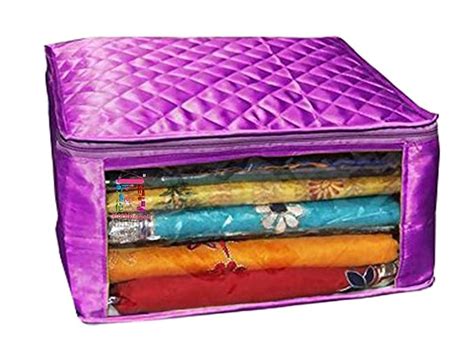 Atorakushon® Satin Saree Cover Blouse Garments Storage Bag Wedding ...