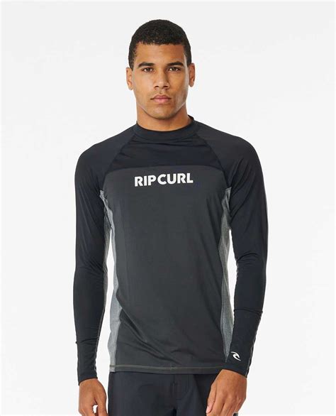 Drive Upf Long Sleeve Rash Shirt in Black | Chances Surf NZ