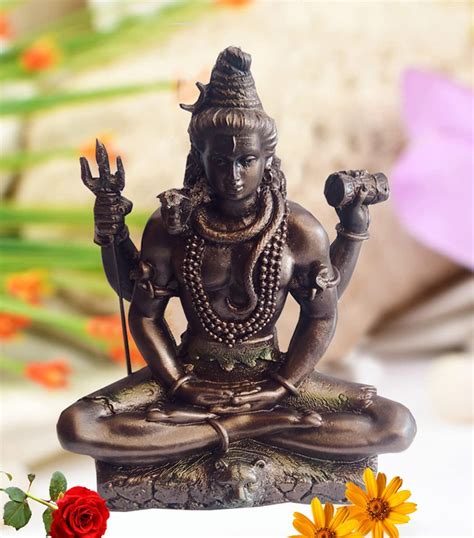 Buy Rudram Arts Resin Shiva Statue Puja Idol Murti Shiv Shanker Ideal ...