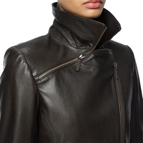 Women Black Long Leather Coat | Aviator Coats