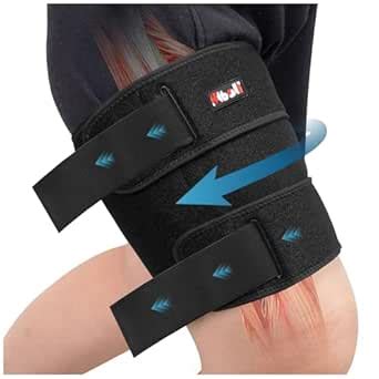 Hiball Adjustable Thigh Brace, Hamstring & Thigh Compression Sleeve ...