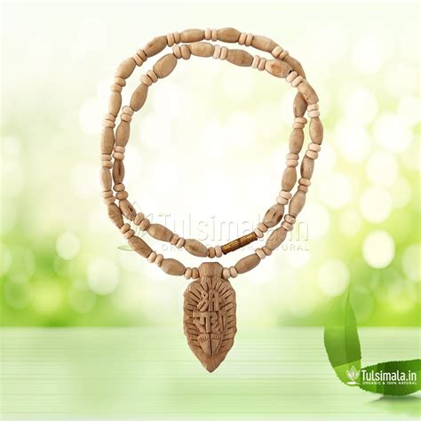 Shri Radha Charan Locket Tulsi Kanthi Mala - Tulsi Mala