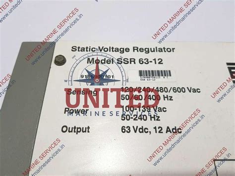 BASLER ELECTRIC SSR 63-12 STATIC VOLTAGE REGULATOR 9185900101 OUTPUT 63 ...