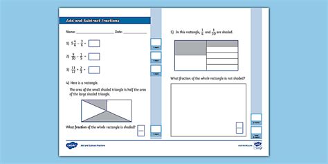 👉 Adding and Subtracting Fractions SATs Questions | Year 6