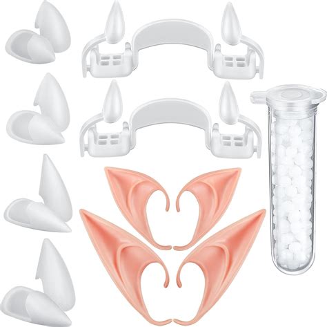 Buy 2 Retractable Vampire Fangs with Teeth Pellet 2 Pairs Fairy Pixie ...