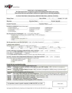 Fillable Online Patient History for Hemoglobin Evaluation - Mercy ...