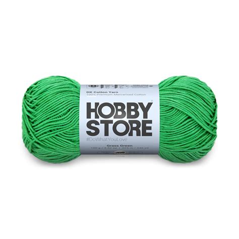 DK Mercerised Cotton Yarn by Hobby Store - Grass Green 318 – Magic Needles