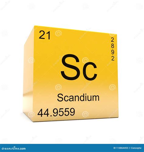 Scandium Chemical Element Symbol from Periodic Table Stock Illustration ...