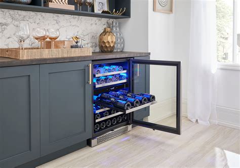 Zephyr Presrv 24 in. 45-Bottle Dual Zone Under Counter Wine Cooler ...