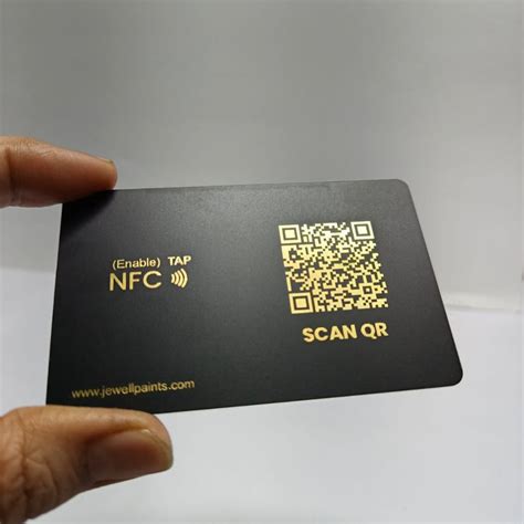 Black NFC Business Card Gold Metallic