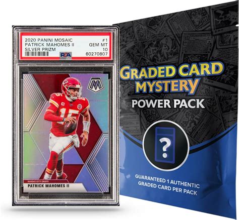PSA Football Graded Card Mystery Pack + | PSA Graded Football Card + 1 ...