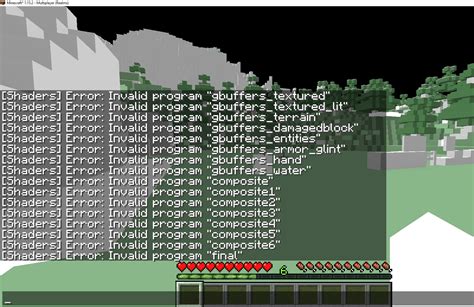 Image result for Minecraft Shader Error