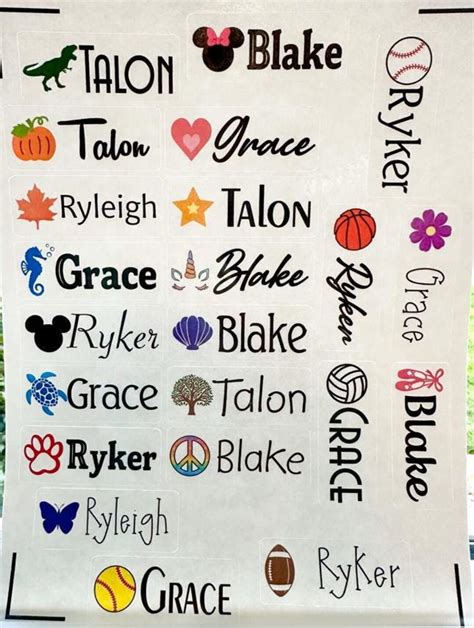 Image result for Personalized Name Labels Stickers