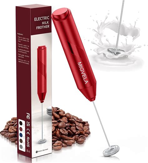 Amazon.com: Milk Frother Handheld, Battery Operated Drink Mixer for Coffee, Handheld Electric ...