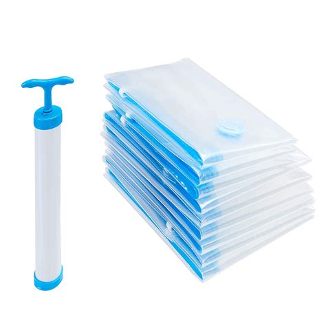 Amazon Brand - Solimo Vacuum Storage Space Saver Bags with Hand Pump ...