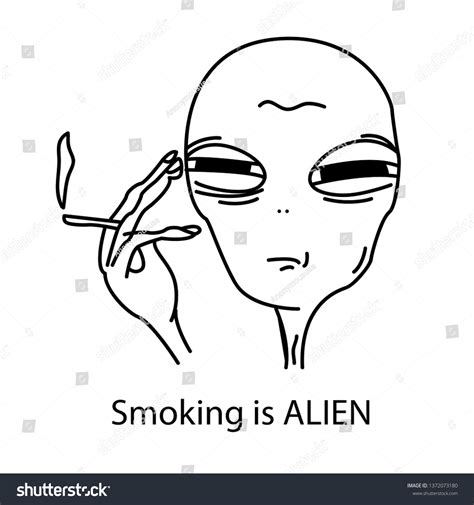 Alien Smoking Drawing 的图像结果