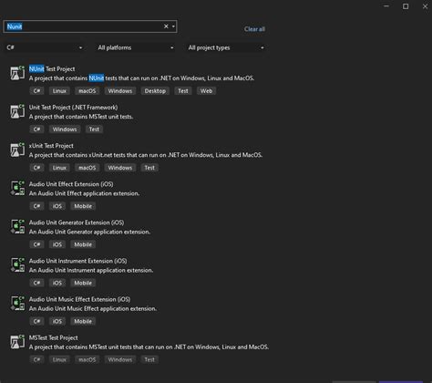 Visual Studio NUnit 的图像结果