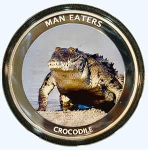 Uganda Man Eaters Series Color Coin ON Crocodile 2010 50MM in Capsule ...