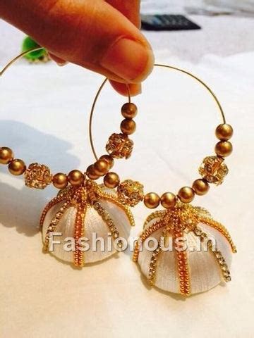 Silk Thread Jhumkas / Earrings – Fashionous