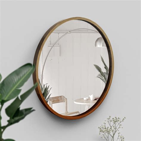 Mira Round Mirror: Hand-designed Bamboo Mirror – Mianzi