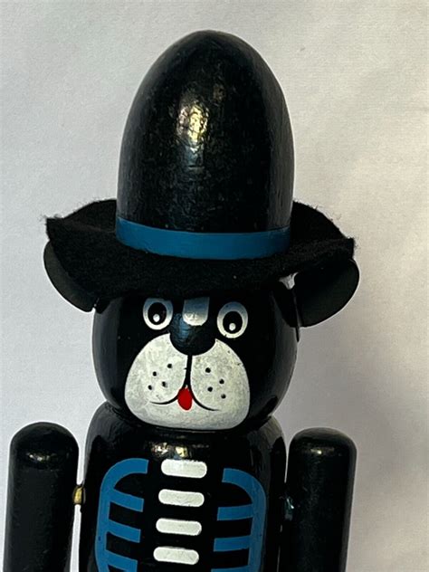 Halloween BOO BEAR Man NUTCRACKER~12" Wooden Decoration~Trick or Treat ...