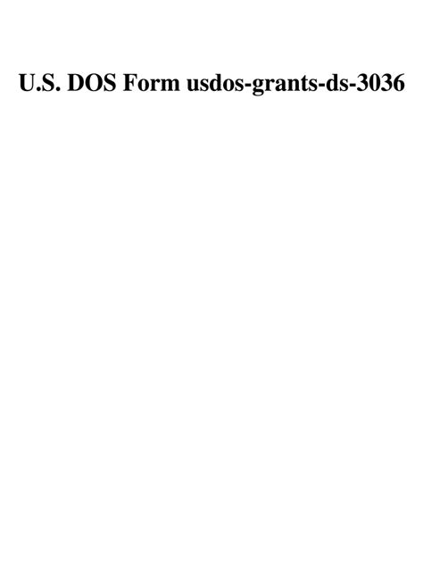 2002-2026 Form DS-3036 - Blank Fillable Template | Fill Out, Print ...