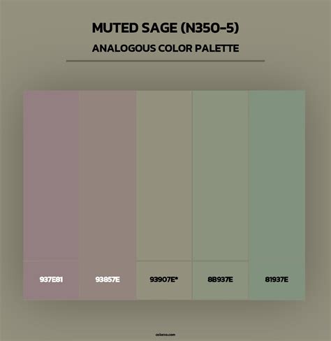 Behr Muted Sage (N350-5) Paint coordinating colors and palettes ...