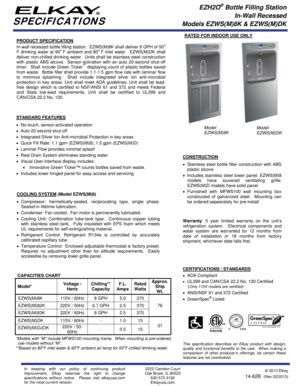 Fillable Online Spec Sheet - Pittsburgh Water Cooler Fax Email Print ...