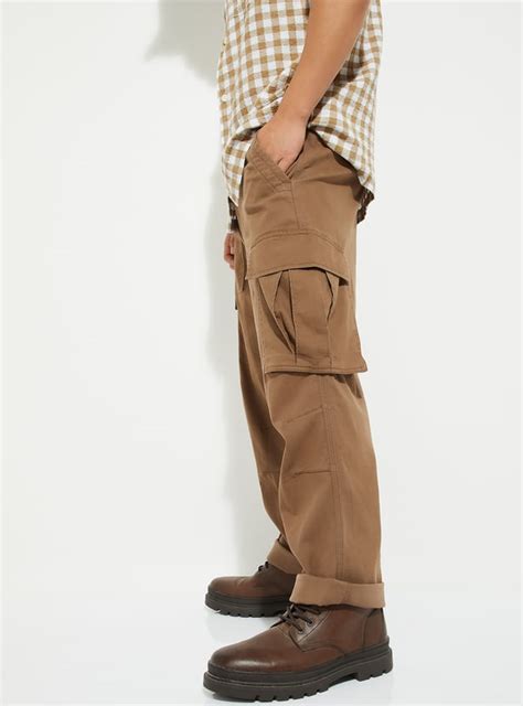 Buy URB_N Men Solid Regular Fit Cargo Trousers Online at just Rs. 1699. ...