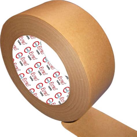 EURO® Eco Friendly Brown Kraft Paper Adhesive Tape - 50 Meters Length ...